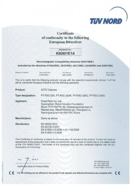 Certificate of CE TUV